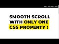 Smooth Scroll Without Javascript Libraries