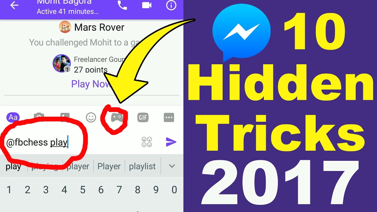 10 Cool Hidden Tricks Of Facebook Messenger App 2017 - YouTube