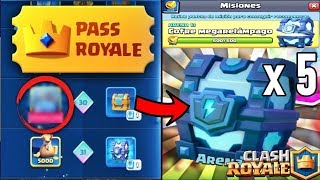 Abriendo Muchos cofres y Consigo Legendarias en Clash Royale + 500 000 de oro | Pass Royale Gratis
