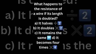 Resistance \u0026 Wire Length: Doubling the Length! #physics #science #electricity #shorts