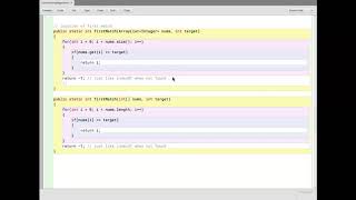 Common Array Algorithms: First Match
