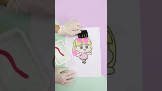 핑크로 염색하기 ASMR #shorts