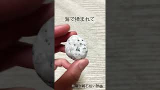 茨城の海岸で揉まれ丸くなった石