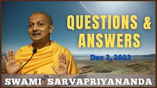 Ask Swami with Swami Sarvapriyananda | Dec 3rd, 2023