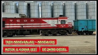 TCDD DE 24310 MANEVRALAR -13 /MANEUVERS -13 ALSHTOM-MTE - DE24000 MOTOR SESİ - KM:503+436 DİYARBAKIR