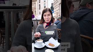 How do you drink a cappuccino according to etiquette?