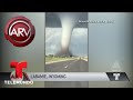 Poderosa tormenta trajo mútiples tornados | Al Rojo Vivo | Telemundo