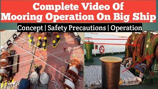 Mooring Operation Procedure On Big Ship | Step By Step Practical guide For Mooring Operation