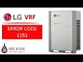 LG VRF ERROR CODE 1151 [ ENGLISH ]