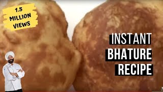 Perfect Instant Bhature Recipe | Chef style | Recipe in Hindi | By Chef Harpal Singh Sokhi