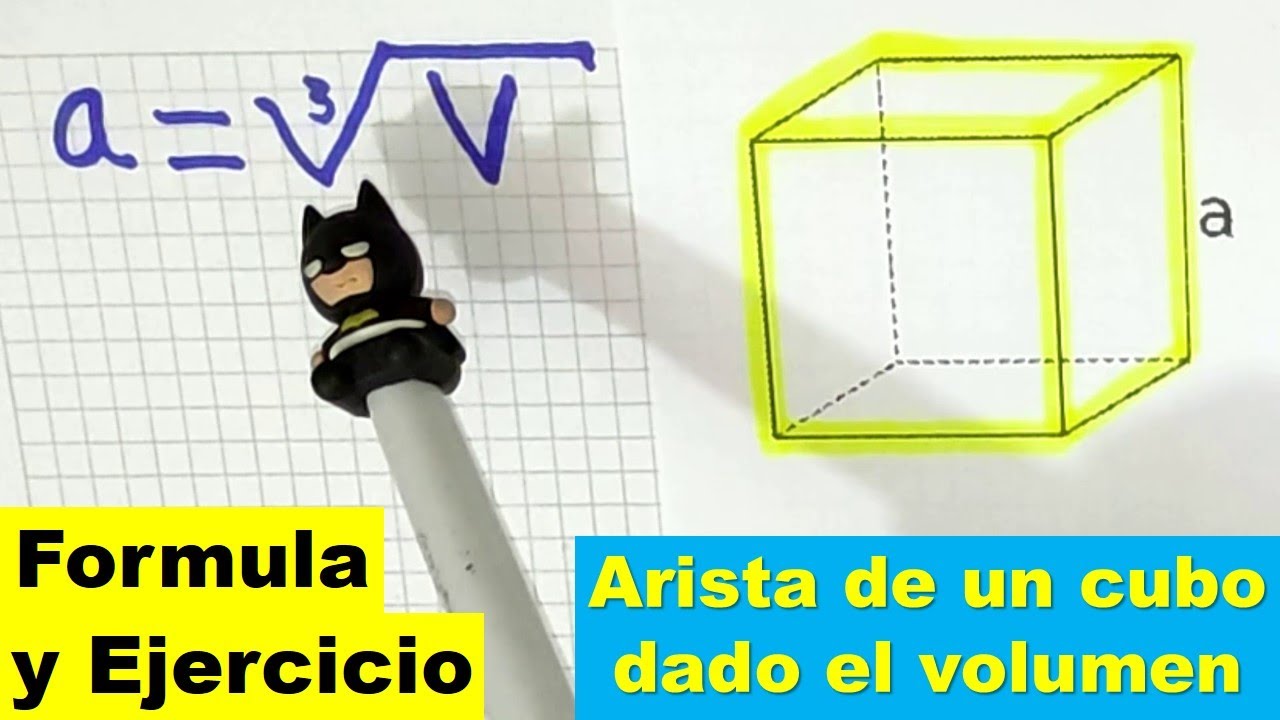 Como Calcular La ARISTA De Un CUBO Si Conocemos El VOLUMEN - YouTube