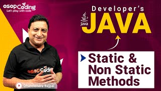 Static and Non Static Methods in Java | Java for Developers | #Java #Lec32