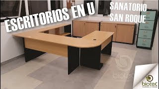 Escritorio en U para Sanatorio San Roque ( Biotec Muebles )