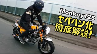 【モンキー125】セパハン化徹底解説！気になる質問にお答え＆乗車姿勢や走行動画も！