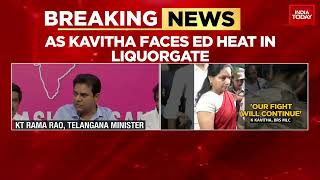 K Kavitha's Brother KT Rama Rao Hits Out At Modi Government Over ED Summons | WATCH