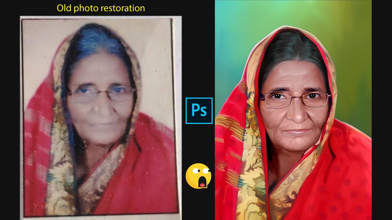 Old Photo Restoration Work In Photoshop - YouTube