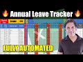 Monthly and Yearly LEAVE TRACKER / Annual LEAVE TRACKER With Holidays