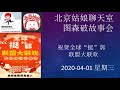 069 2020.04.01 祝贺全球“挺”郭联盟大联欢，群友热议郭文贵。郭生欺负percy，天津大姐和庄sir inty 群情激愤。