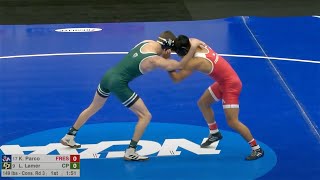 149lbs Kyle Parco (Fresno State) dec Legend Lamer (Cal Poly)