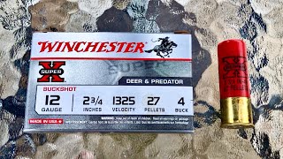 Winchester Super X 12 Gauge 2.75” 27 Pellet #4 Buck - Breakdown