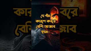 যে পাঁচ কারণে কবরে বেশি আজাব হয়। #কবরের_আযাব #islamicquotes #shorts #short #ytshorts #fyp