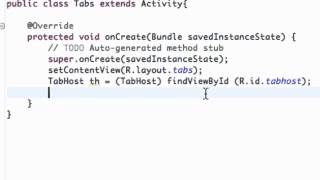 Android Developing Applications Tutorial 85 Setting up the TabHost in Java
