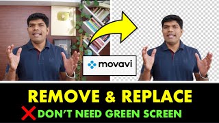 In 1 Click Remove & Replace VIDEO background using Movavi (2023)