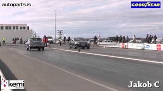 Drag Racing Iceland! Chervolet Nova vs Tesla