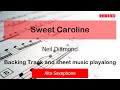 Neil Diamond Sweet Caroline Alto Sax Backing Track and Sheet Music