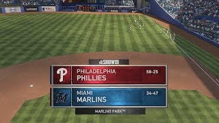 MLB The Show 19 (Miami Marlins Season) Game #82 - PHI @ MIA