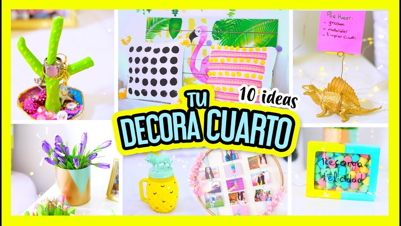 IDEAS Para DECORAR Tu CUARTO - Manualidades Fáciles DIY ROOM DECOR ...