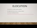 what is elocution public speaking debate