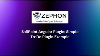 SailPoint Angular Plugin: Simple To-Do Plugin Example