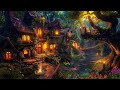 Mystical Night in the Enchanted Forest | Crickets and Campfire at a Fantasy Cottage