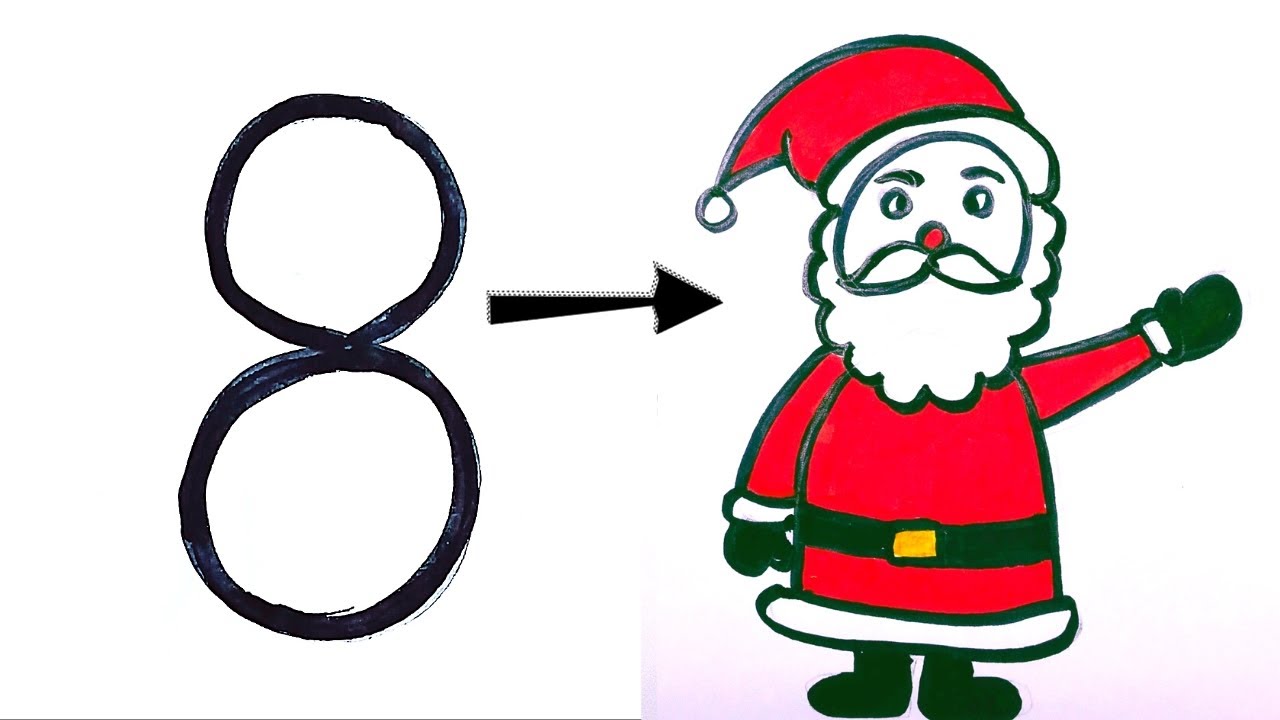 How To Draw Santa Clause Step By Step| Christmas Easy Drawing For ...