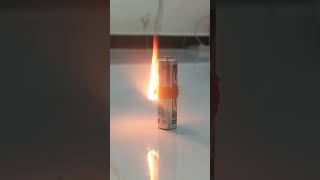 Spin Battery Using Fire #diy #tester #battery #electronicengineer