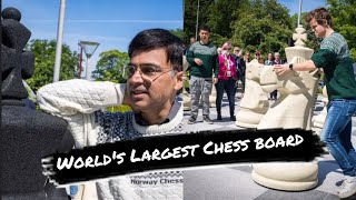 World's largest chess board | Magnus vs Vishy vs Anish | Norway Chess