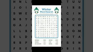 Winter ❄️ Word Search #englishworksheets 🥶