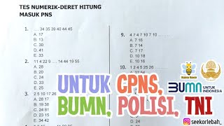 ANALISIS NUMERIK - DERET ANGKA‼️ CPNS DAN KEDINASAN