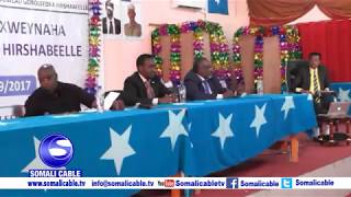 Musharax Madaxweyne dowlad goboleedka Hirshabeelle Maxamed Cabdi Waare ayaa dowlada Soomaaliya ku ee