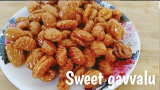 Sweet gavvalu recipe | Jaggery sweet gavvalu | How to make Sweet gavvalu recipe | sindhusasi channel