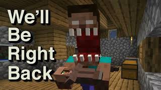 Minecraft wait what meme part 209 (scary herobrine and villager)