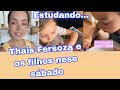 Thais Fersoza nesse sábado com os filhos.