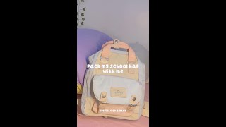 🧸✨ shorts: 🫧🌷pack my school bag with me 🎀🎧