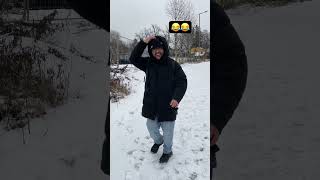 How Indian enjoy in Norway?? #shortvideo #dance #winter #funny