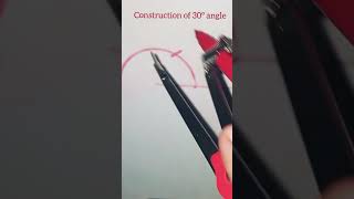 how to construct 30° angle