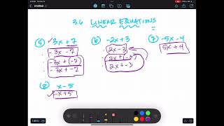 Fundamentals: 1. Linear Equations Assignment, #s 5-8, 19, 22