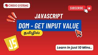 JavaScript Tutorial for Beginners | DOM Tutorial | Get Input Value #javascript #chennaitraining