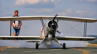 XXXL GIGANTIC RC BÜCKER JUNGMEISTER 63KG SCALE MODEL AIRPLANE / United-RC-Flights Bayreuth 2016