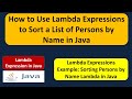 How to filter the list of a person using lambda expression? | Lambda expression in Java